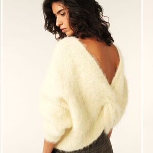 ba&sh Fill Sweater Ivory EUC Size Sm